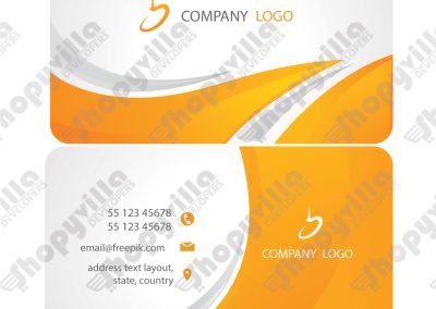 Orange business card