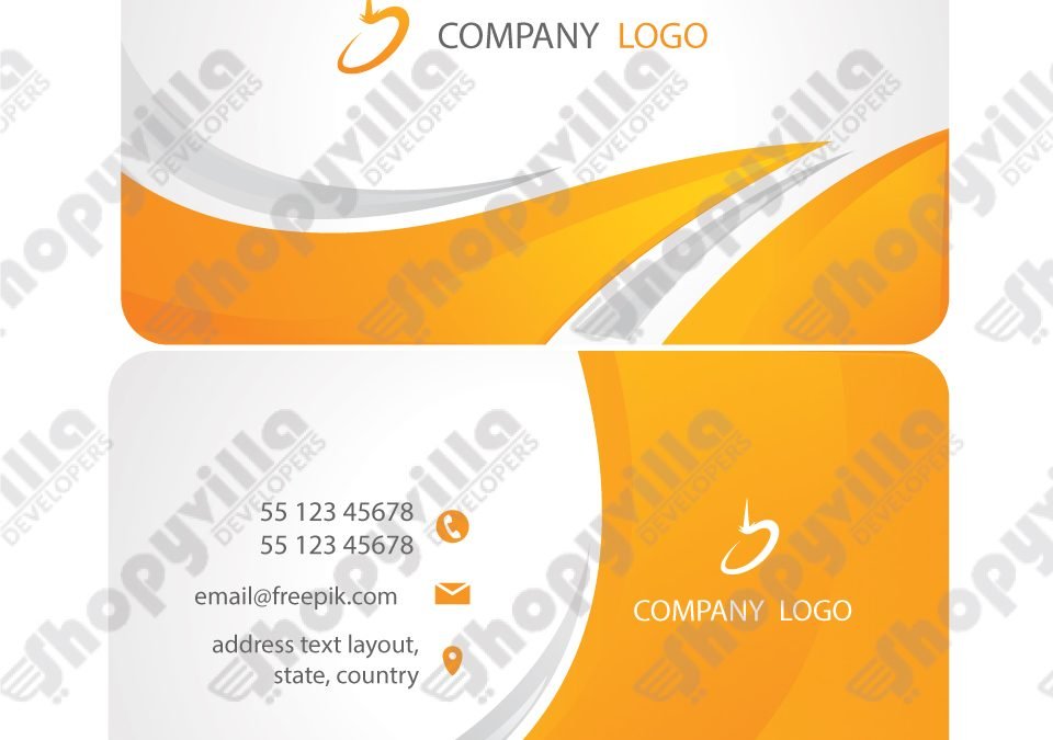 Orange business card